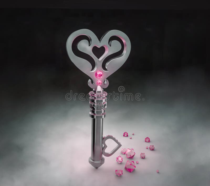 Love key standing stock illustration. Illustration of icon 48975955