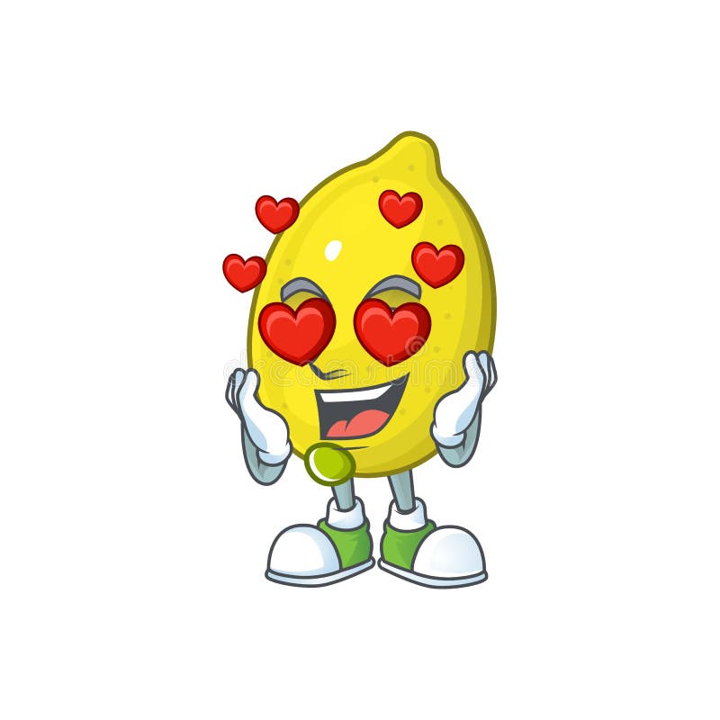 In Love Lemon Cartoon royalty illustrazione gratis