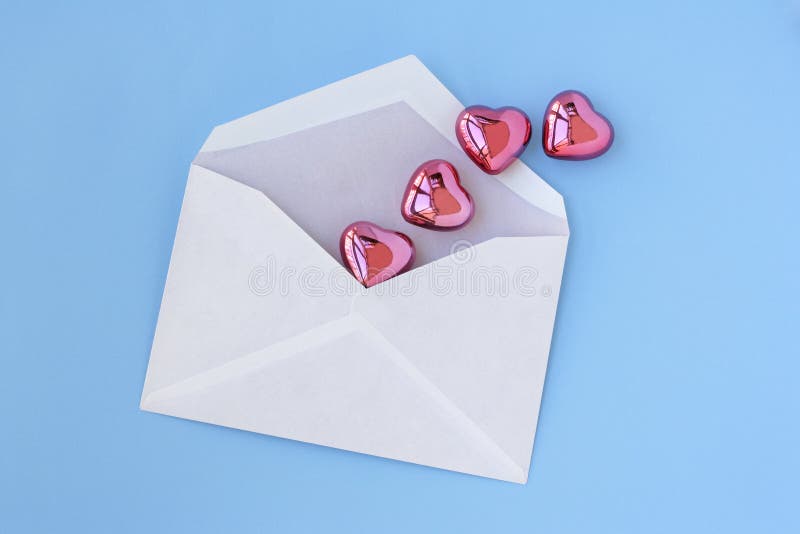 Love letter and hearts