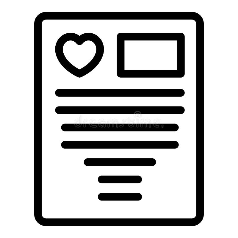 Love letter icon outline vector. Mail envelope royalty free illustration