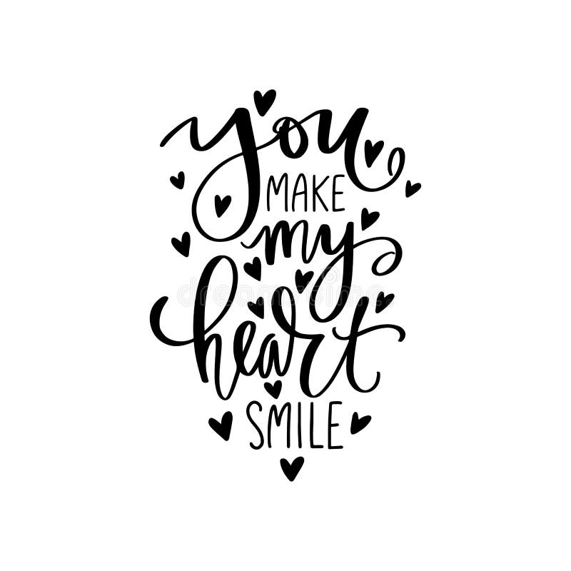 Love Lettering Vector Quote. Romantic Calligraphy Phrase for Valentines ...