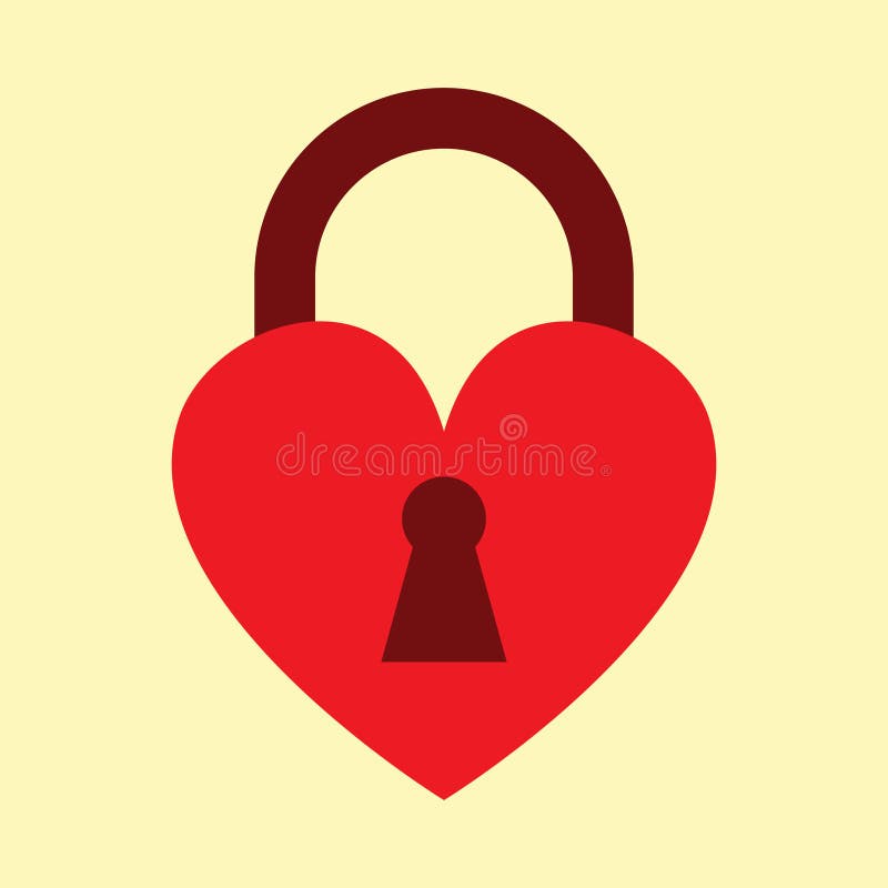 A love lock illustration. stock vector. Illustration of celebration