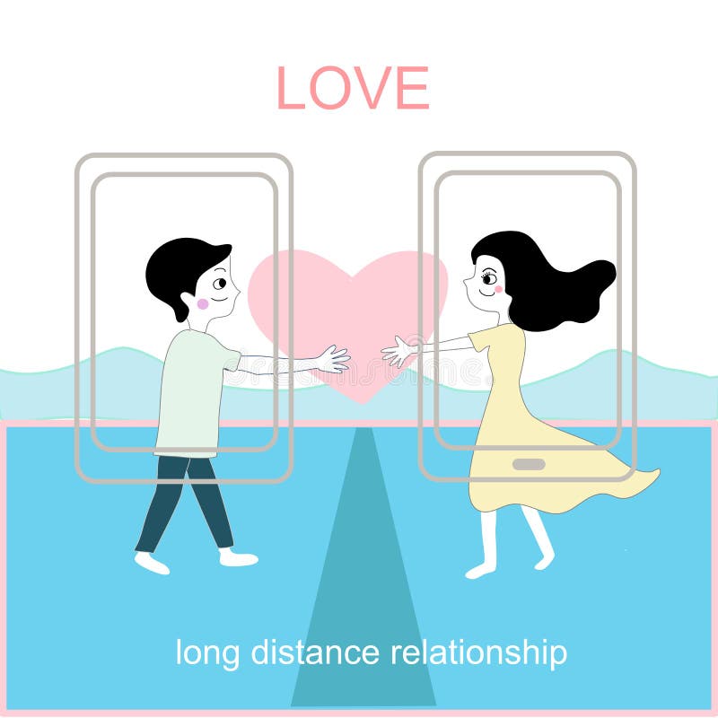 Long Distance Relationship Stock Illustrations – 706 Long Distance