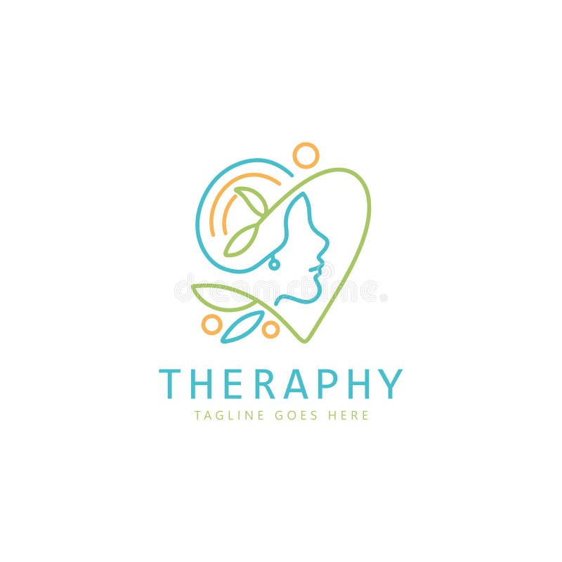 Love mind logo design template, vector icon illustration. royalty free illustration