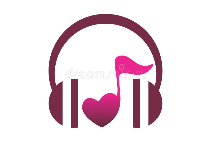 Love music logo vector stock illustration Love music logo vector stock illustration