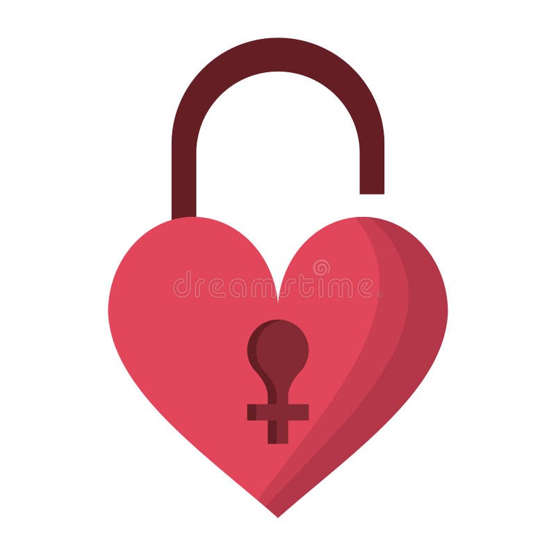 Heart shaped padlock stock illustration. Illustration of love 7868747