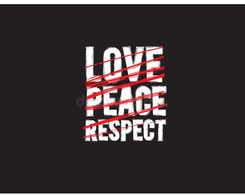 Love peace respect icon with black background stock illustration Love peace respect icon with black background stock illustration