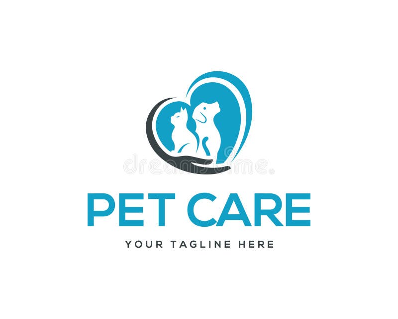 Love Pet Logo Design Icon. stock illustration. Illustration of design 300162462