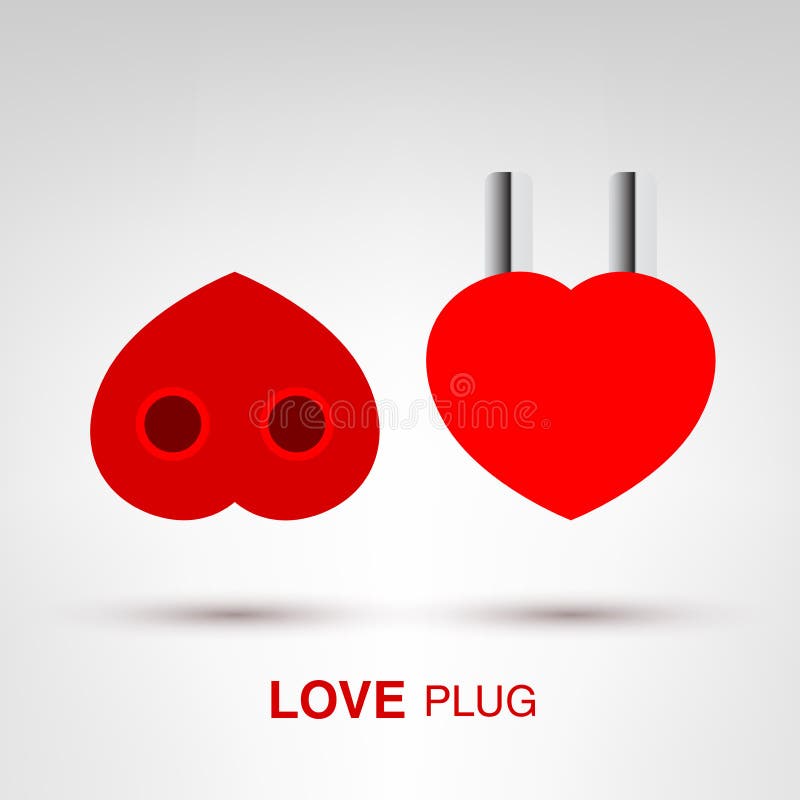 Love Plug stock vector. Illustration of color, february 49868803