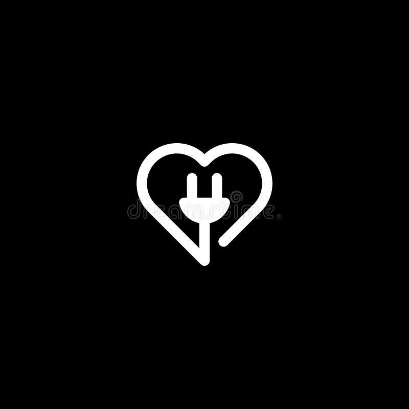 Love Plug Logo Template Vector Stock Vector Illustration of cable