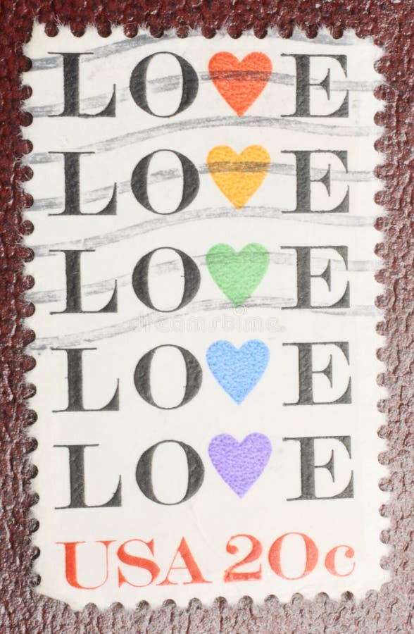 Love Postage Stamp royalty free stock photography