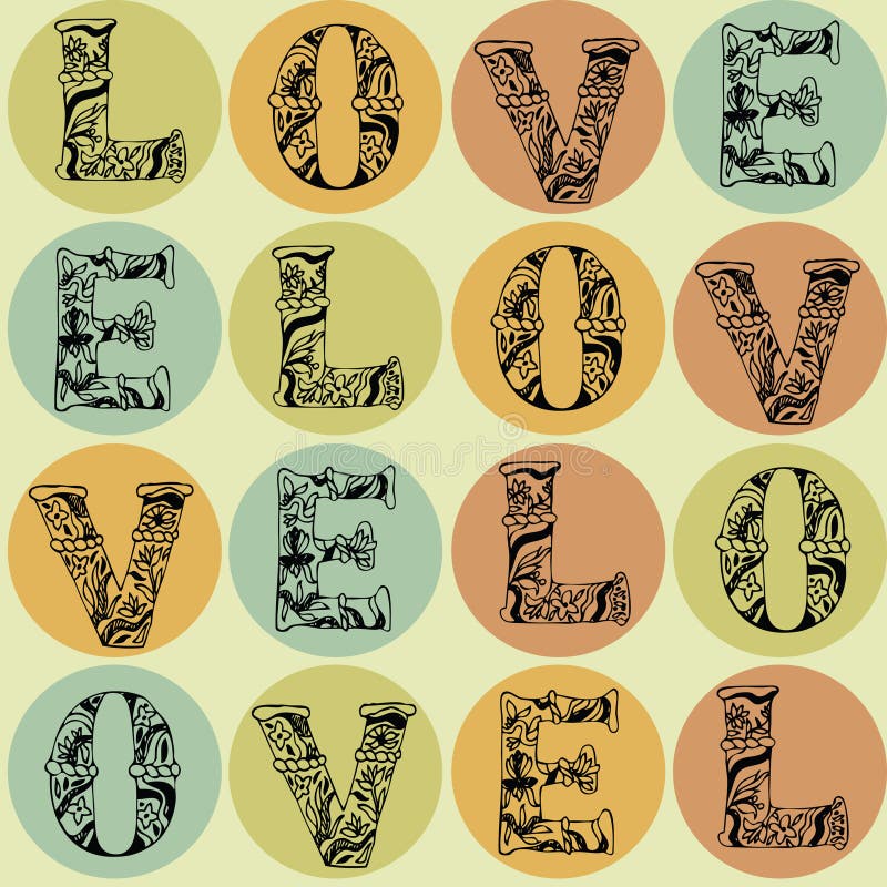 Love seamless pattern stock vector. Illustration of flirting 37111967