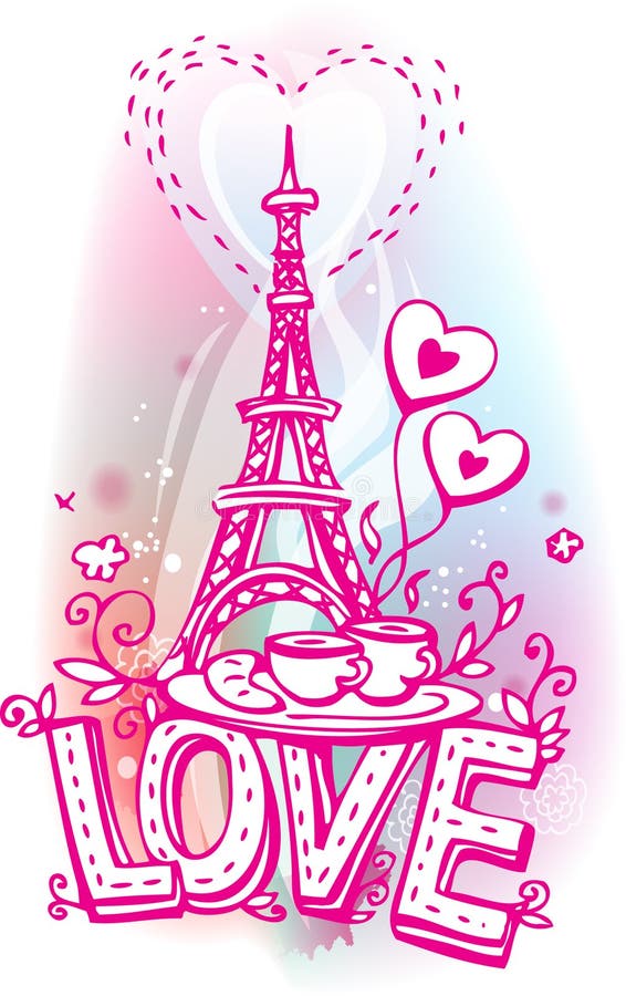 Love Sketchy with Eiffel Tower Stock Vector - Illustration of card, sketch: 28952515 Love Sketchy with Eiffel Tower Stock Vector - Illustration of card, sketch: 28952515
