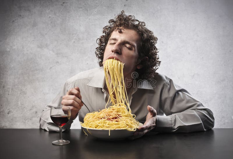 Love for Spaghetti stock photography