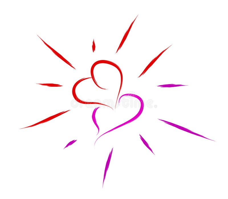 Love spark vector illustration