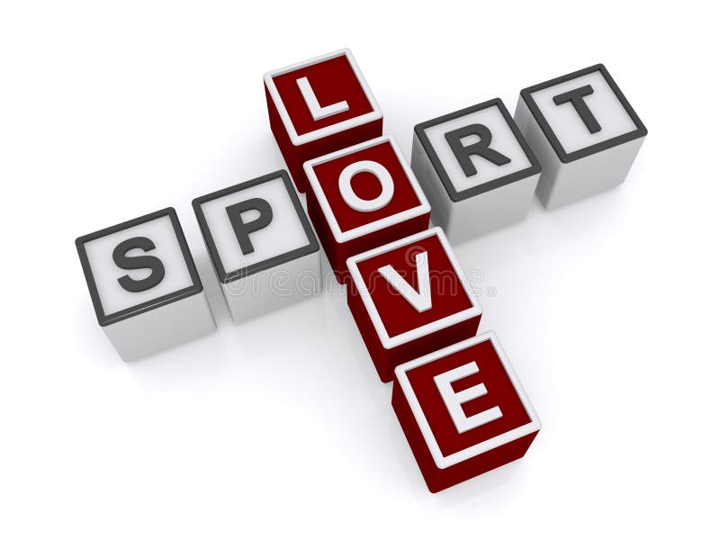 Love sport text stock photo. Image of supporter, isolated 37258416