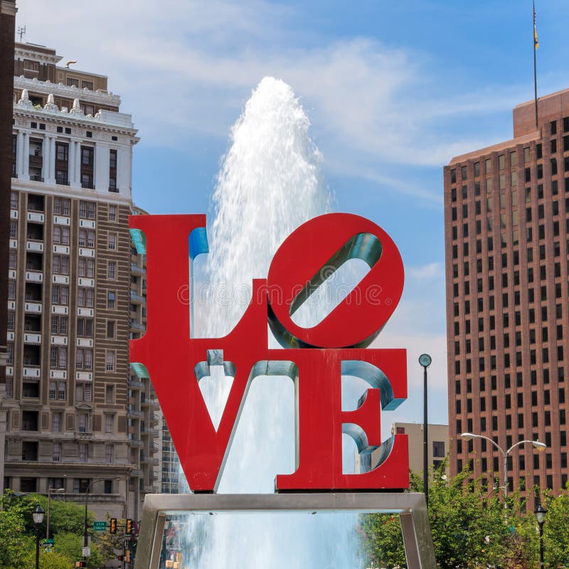 Philadelphias Love Statue Love Park Stock Images Download 89 Royalty