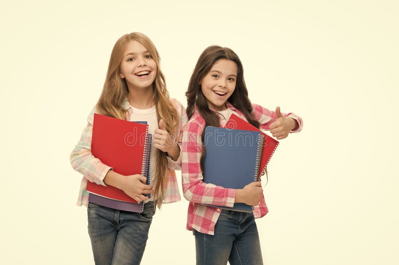 We Love Study. School Stationery. Pupils Carrying Big Textbooks To School  Classes. Taking Extra Classes. Girls with Stock Image - Image of concept,  carrying: 165077703