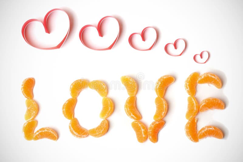 Love from tangerine segments