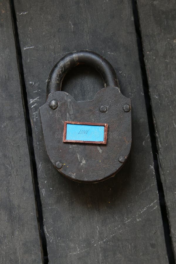 Love text and old padlock stock image. Image of cupid 72462165