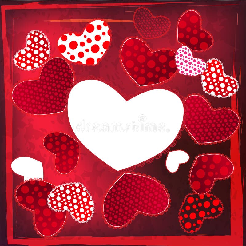 Love Valentine's Day Wedding Heart Card royalty free illustration