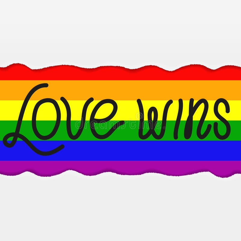 Download Love Wins. Vector Rainbow Background Stock Vector ...