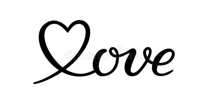 Love Word Lettering. Love is Beautifully Written Stock Vector ...