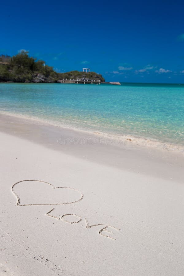 Love written on tropical beach white sand royalty free stock images Love written on tropical beach white sand royalty free stock images