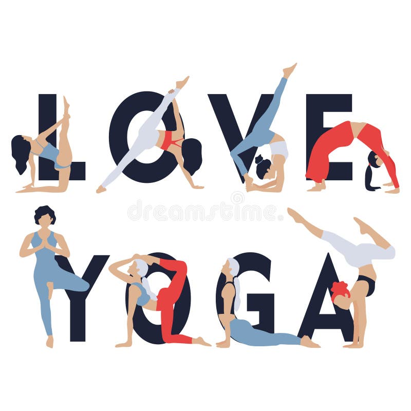Love Yoga Stock Vector Illustration Of Brand Letter 239579495