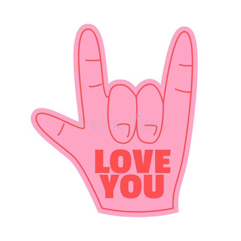 I Love You Hand Signal Vector Illustration Stock Vector - Illustration ...