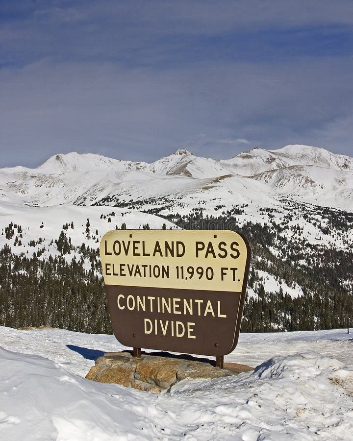 Love that Loveland Pass Powder! Highway 6, Colorado Stock Photo Image