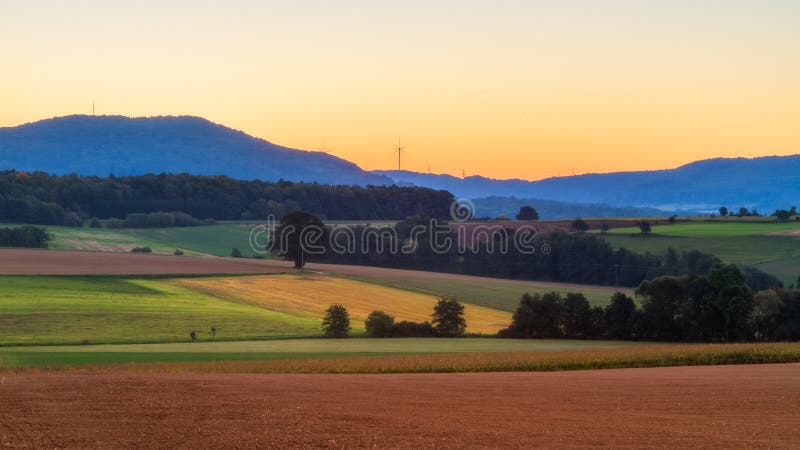 Lovely Autumn Sunrise in Bavaria, Europe royalty free stock photos Lovely Autumn Sunrise in Bavaria, Europe royalty free stock photos