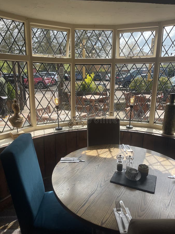 A Lovely Corner of a Countryside Modern Restaurant Stock Image Image