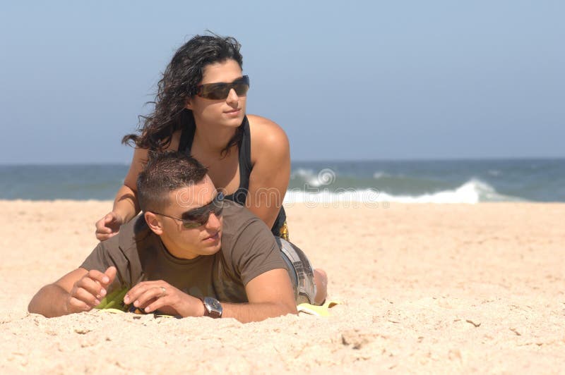 Lovely couple on the beach