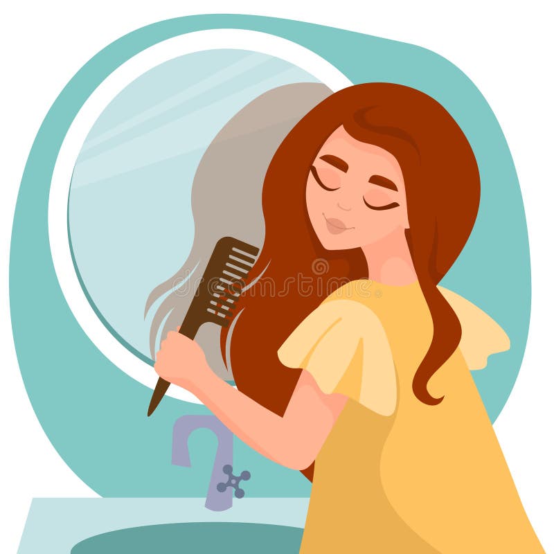Combing Girl Stock Illustrations – 605 Combing Girl Stock Illustrations,  Vectors & Clipart - Dreamstime