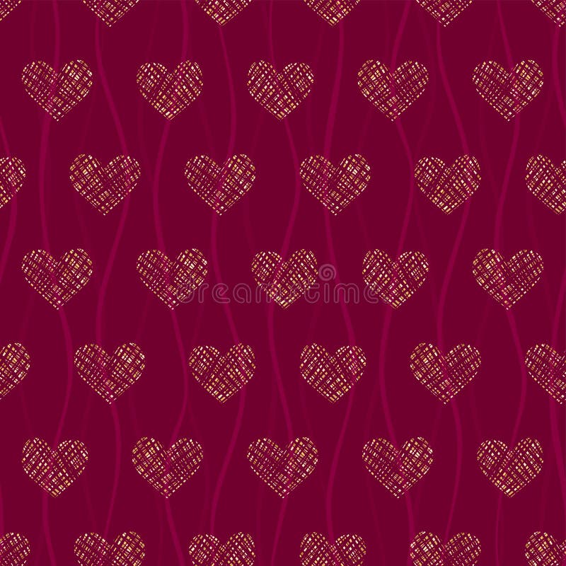 Lovely hand drawn doodle hearts seamless pattern, romantic background, great for Valentines Day themes, textiles, banners, vector illustration Lovely hand drawn doodle hearts seamless pattern, romantic background, great for Valentines Day themes, textiles, banners, vector illustration