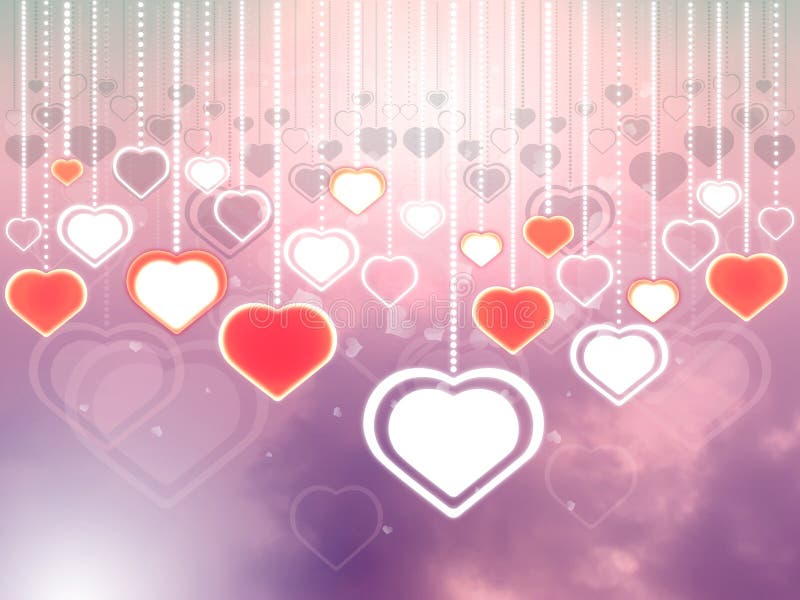 Lovely Hearts Ornament stock illustration. Illustration of sparkle