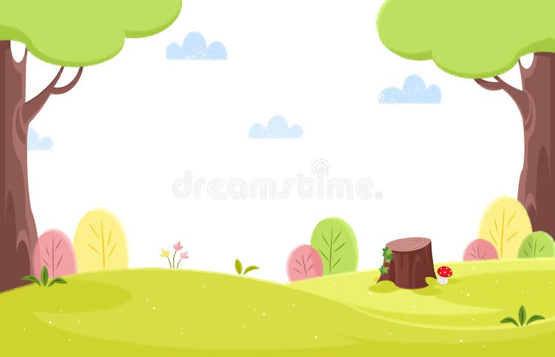 Spring Time - Ln the Spring Garden - Background Illustration Stock  Illustration - Illustration of lovely, kids: 115580426