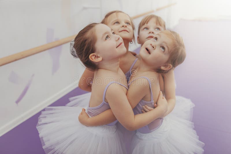 Lovely little ballerinas at the dance studio