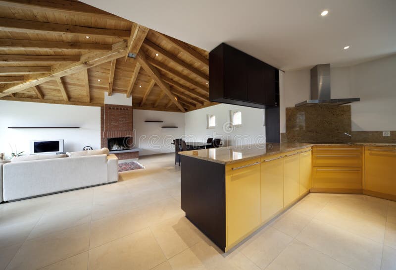 Lovely New House, Modern Interior Stock Photo - Image of window, floor