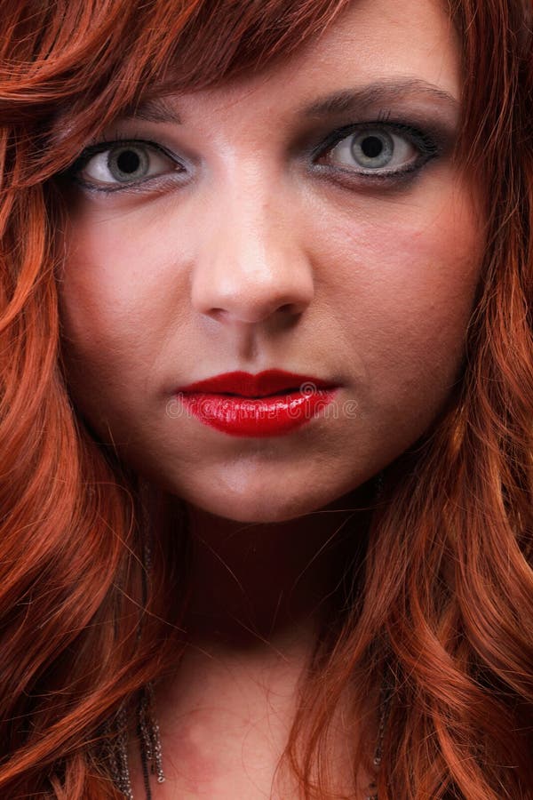Lovely Redhead Young Beautiful Red Haired Woman Stock Image Image