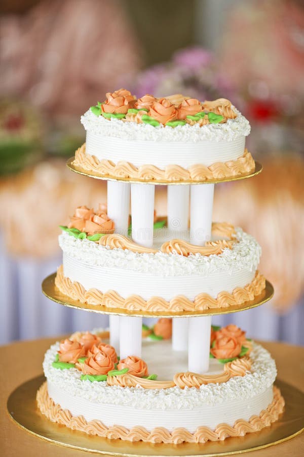 Wedding cake stock photo. Image of delicious, pink, bridal 34462954