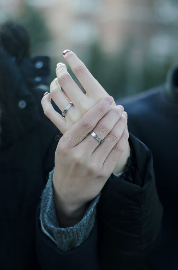 Lover in our hand and ring royalty free stock image Lover in our hand and ring royalty free stock image