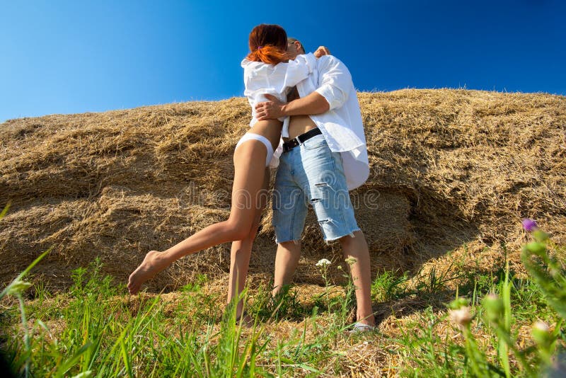 Lovers on hayloft