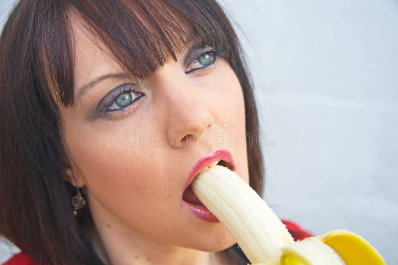 She Loves A Banana Stock Photo Image Of Healthy Br