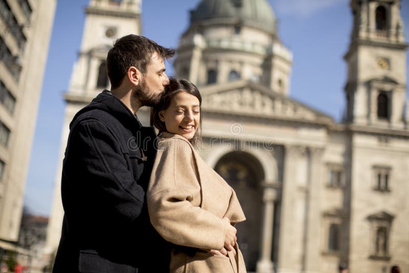 Loving Couple In Budapest Hungary Stock Image Image Of Young