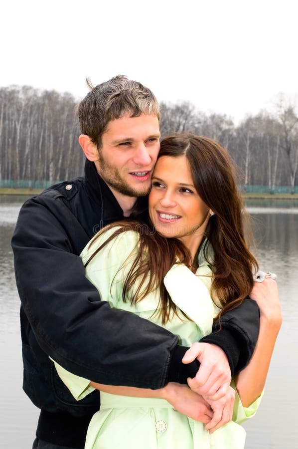 Loving couple in park