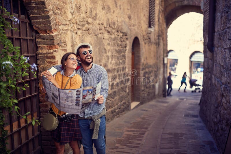 Loving man and woman enjoying in Italy together stock photos Loving man and woman enjoying in Italy together stock photos