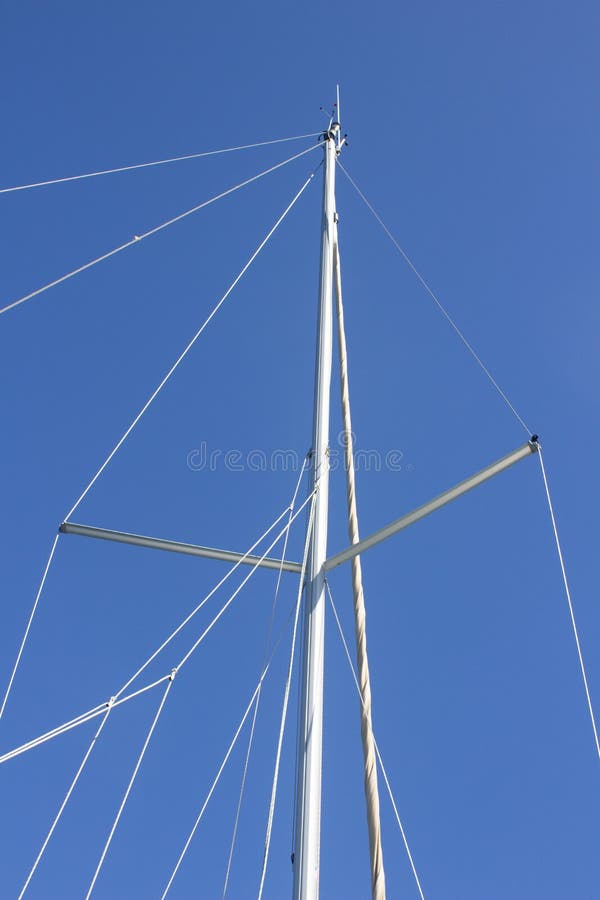 Low Angle Shot of Sail Boat Spreader Under the Peaceful Sky Stock Photo Image of calm, holiday