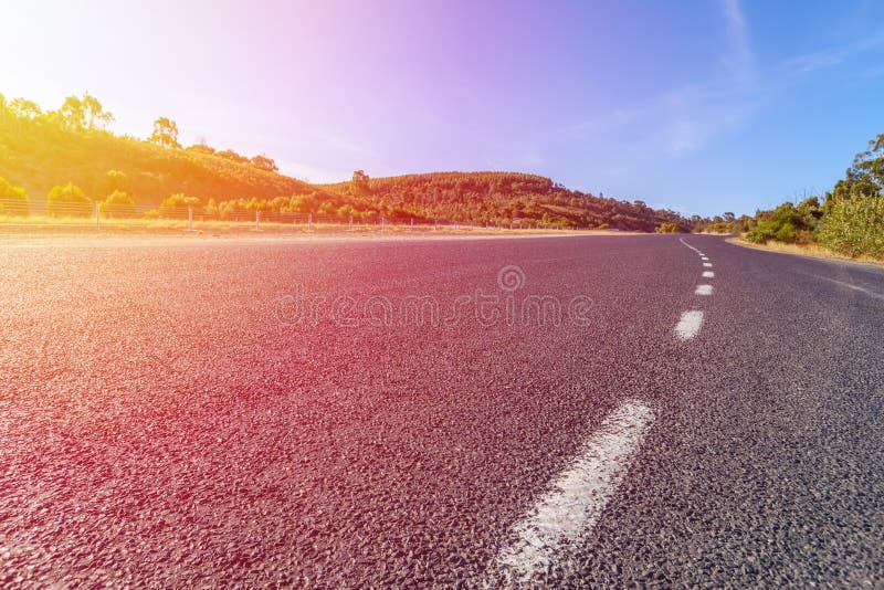 View of asphalt highway. stock photography